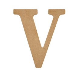 Plaid MDF Letter, V, 5 Inch