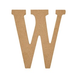 Plaid MDF Letter, W, 5 Inch