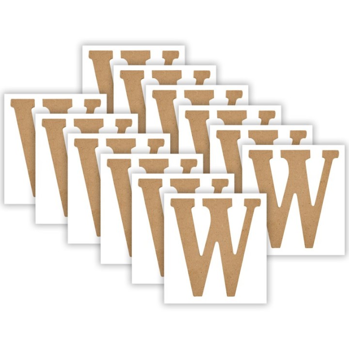 Plaid MDF Letter, W, 5 Inch, Pack of 12