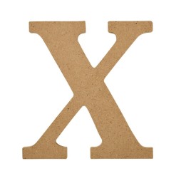 Plaid MDF Letter, X, 5 Inch