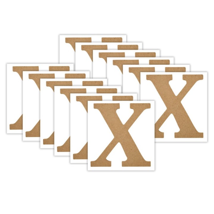 Plaid MDF Letter, X, 5 Inch, Pack of 12