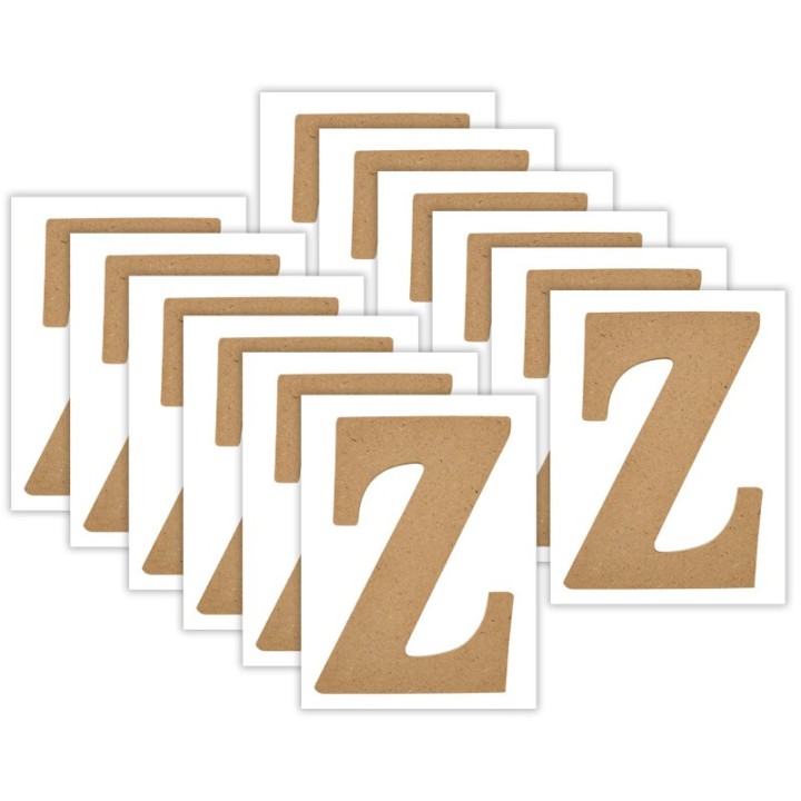 Plaid MDF Letter, Z, 5 Inch, Pack of 12