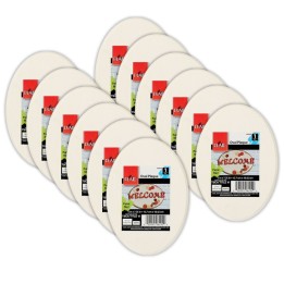 Plaid Wood Plaque, Oval, 7.25" x 5", Pack of 12