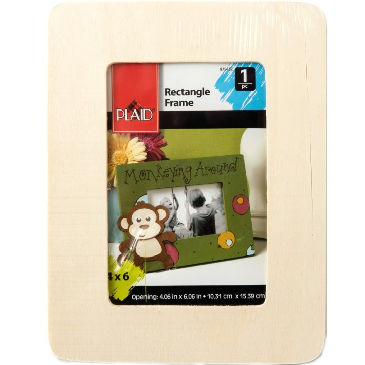 Plaid Value Frame, Rectangle, 8" x 6", 4" x 6" Opening