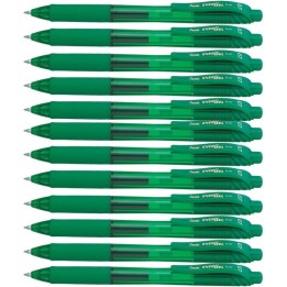 Pentel® EnerGel-X™ Retractable Liquid Gel Pen, Green, Pack of 12