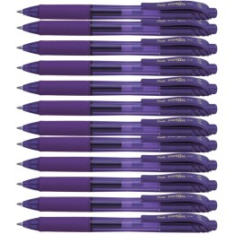 Pentel® EnerGel-X™ Retractable Liquid Gel Pen, Violet, Pack of 12