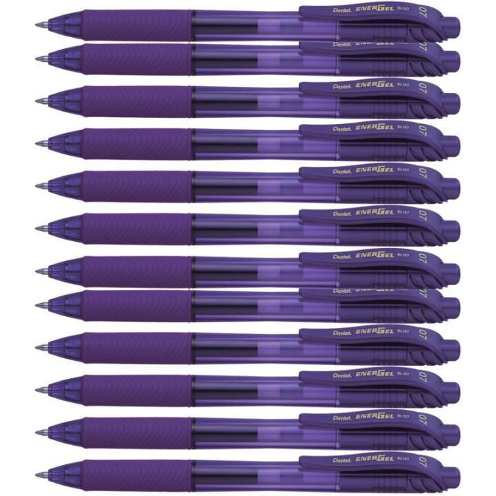 Pentel® EnerGel-X™ Retractable Liquid Gel Pen, Violet, Pack of 12