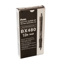 Pentel® R.S.V.P.® Super RT Retractable Ballpoint Pen, Black, Pack of 12