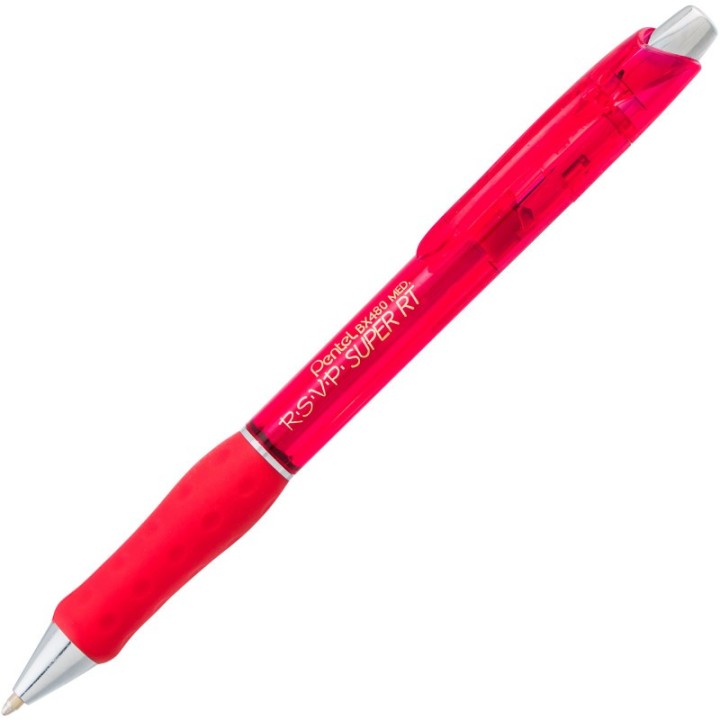 Pentel® R.S.V.P.® Super RT Retractable Ballpoint Pen, Red
