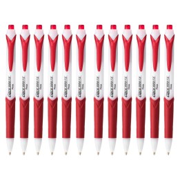 Pentel® GlideWrite Ballpoint Pen with TechniFlo Ink, (1.0mm) Medium Line, Red, 1 Dozen