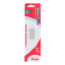 Pentel® Refill Eraser For Pentel Twist-Erase Series Pencils, 3 Per Pack, 6 Packs