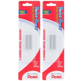 Pentel® Refill Eraser For Pentel Twist-Erase Series Pencils, 18 Per Pack, 2 Packs
