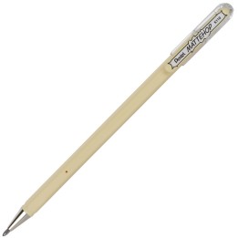 Pentel Arts Hybrid MATTEHOP Gel Roller, 1.0mm, Matte Ivory White Ink, Pack of 12