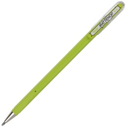 Pentel Arts Hybrid MATTEHOP Gel Roller, 1.0mm, Matte Yellow Green Ink, Pack of 12