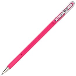 Pentel Arts Hybrid MATTEHOP Gel Roller, 1.0mm, Matte Pink Ink, Pack of 12