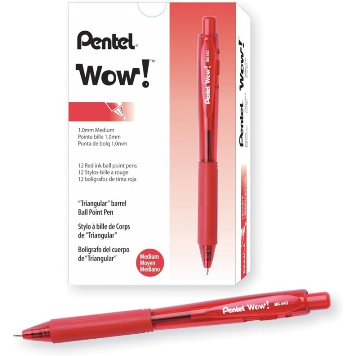 Pentel® WOW!™ Gel Pen, Red, Pack of 24