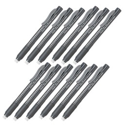 Pentel® Clic Eraser Grip, Black Barrel, Pack of 12