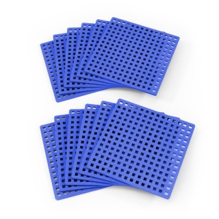Plus-Plus® Building Blocks Baseplates, Classroom Pack, Blue, Set of 12