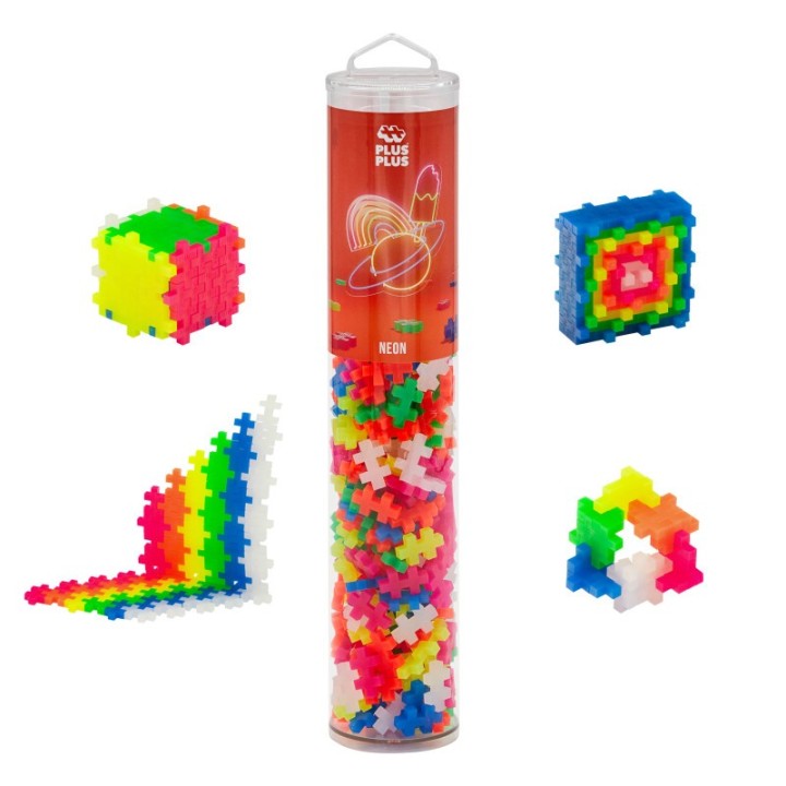 Plus-Plus® Building Blocks 240-Piece Tube, Neon