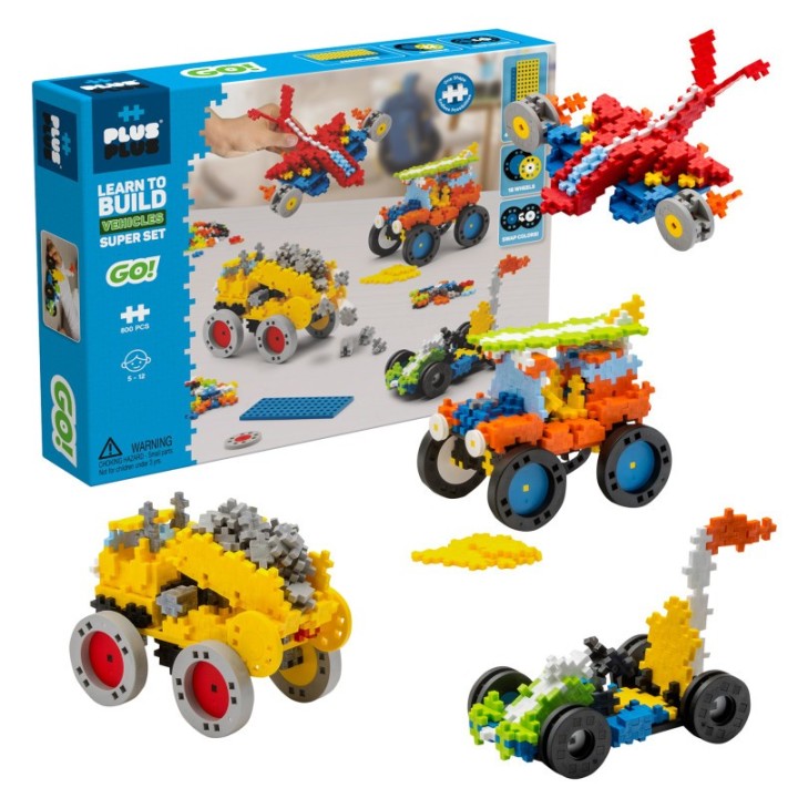 Plus-Plus® Building Blocks Learn To Build Go! Vehicles, Super Set