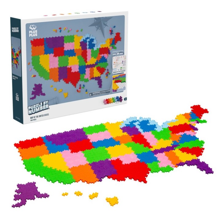Plus-Plus® Plus-Plus® Puzzle By Number® - 1400 pc Map of the United States
