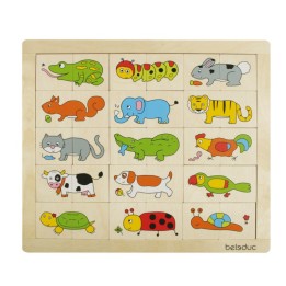 Beleduc Match & Mix Animals Puzzle