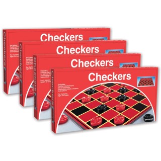 Pressman Checkers Game, Pack of 4