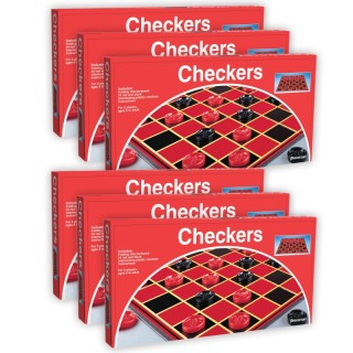 Pressman Checkers Game, Pack of 6