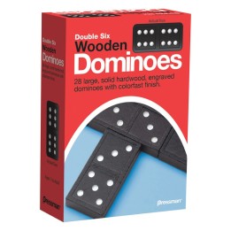 Pressman Double Six Wooden Dominoes Game