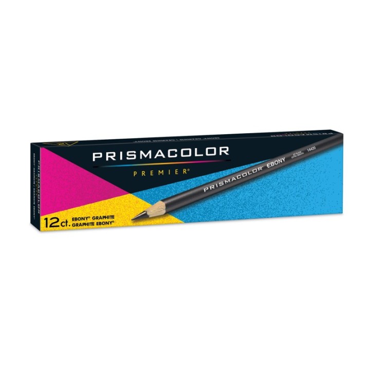 Prismacolor® Ebony Graphite Drawing Pencils, Black, Box of 12