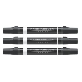 Prismacolor® Premier® Double-Ended Colorless Blender Marker, Fine & Chisel Tip, 1 Count, Pack of 3
