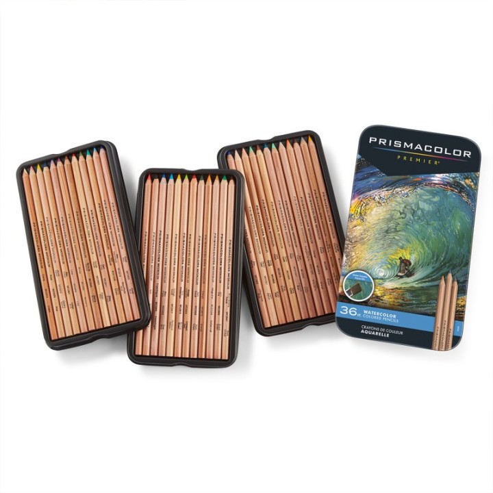 Prismacolor® Premier® Colored Pencils, Water-Soluble Color Pencil Set, Assorted Colors, 36 Count