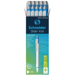 Schneider® Slider Xite XB Refillable + Retractable Ballpoint Pen, 1.4 mm, Red Ink, Box of 10 Pens