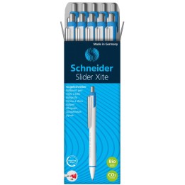 Schneider® Slider Xite XB Refillable + Retractable Ballpoint Pen, 1.4 mm, Green Ink, Box of 10 Pens