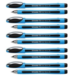 Schneider® Slider Memo Ballpoint Pen, Viscoglide Ink, 1.4 mm, Black, Pack of 10