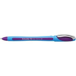 Schneider® Slider Memo XB Ballpoint Pen, 1.4 mm, Violet Ink, Box of 10 Pens