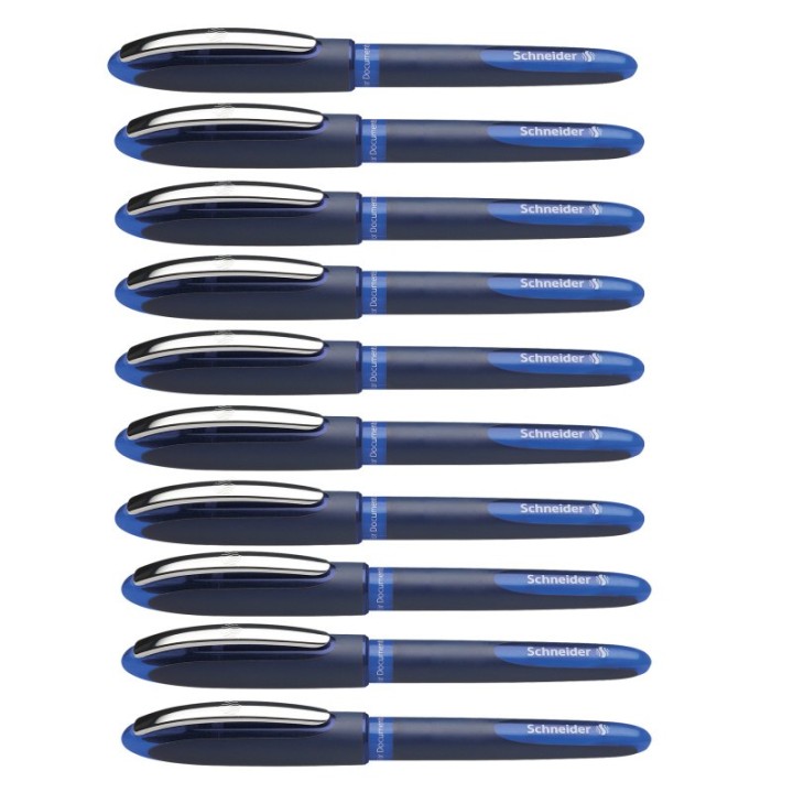 Schneider® One Business Rollerball Pens, 0.6mm, Blue, Pack of 10