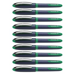 Schneider® One Business Rollerball Pens, 0.6mm, Green, Pack of 10
