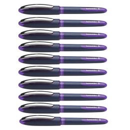 Schneider® One Business Rollerball Pens, 0.6mm, Violet, Pack of 10