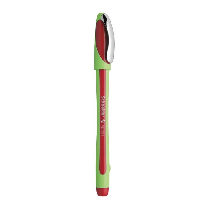 Schneider® Xpress Premium Fineliner Pen, Fiber Tip, 0.8 mm, Red Ink, Single Pen