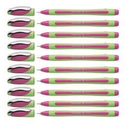 Schneider® Xpress Fineliner Pen, Fiber Tip, 0.8 mm, Pink, Pack of 10