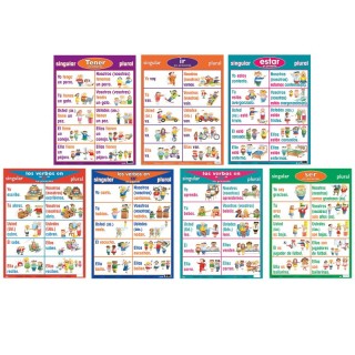 Poster Pals® Spanish Verb Posters, Set of 7