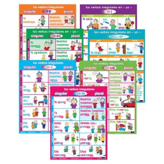 Poster Pals® Irregular Verb Poster Set, Spanish, Set of 7