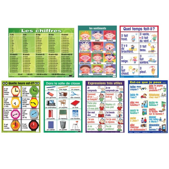 Poster Pals® French Essential Classroom Posters Set I