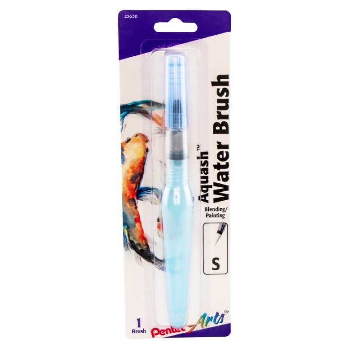 Pentel Arts Aquash Water Brush Fine Point Small, Peggable Carded