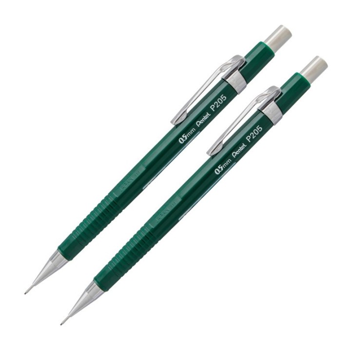 Pentel® Sharp Mechanical Pencil (0.5mm), Green Barrel, Pack of 2