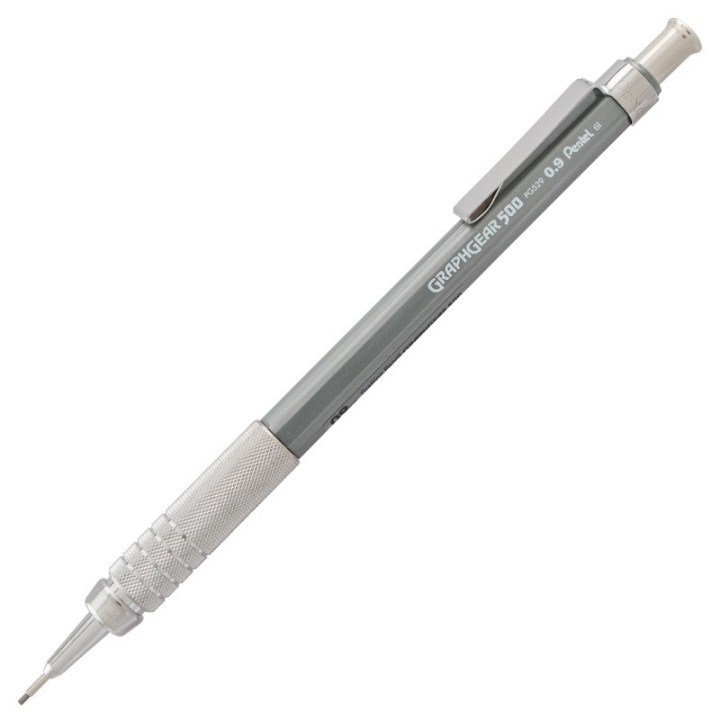 Pentel® GraphGear 500 Automatic Drafting Pencil (0.9mm), Gray Barrel, 1 Count