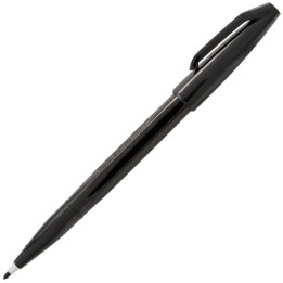 Pentel Arts Sign Pen Fiber-Tipped Pen, Black Ink, Pack of 12