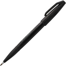 Pentel Arts Sign Pen Brush Tip, Black Ink, Pack of 12