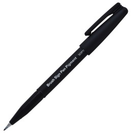 Pentel Arts Sign Pen Brush, Open Stock, Black Pigment Ink